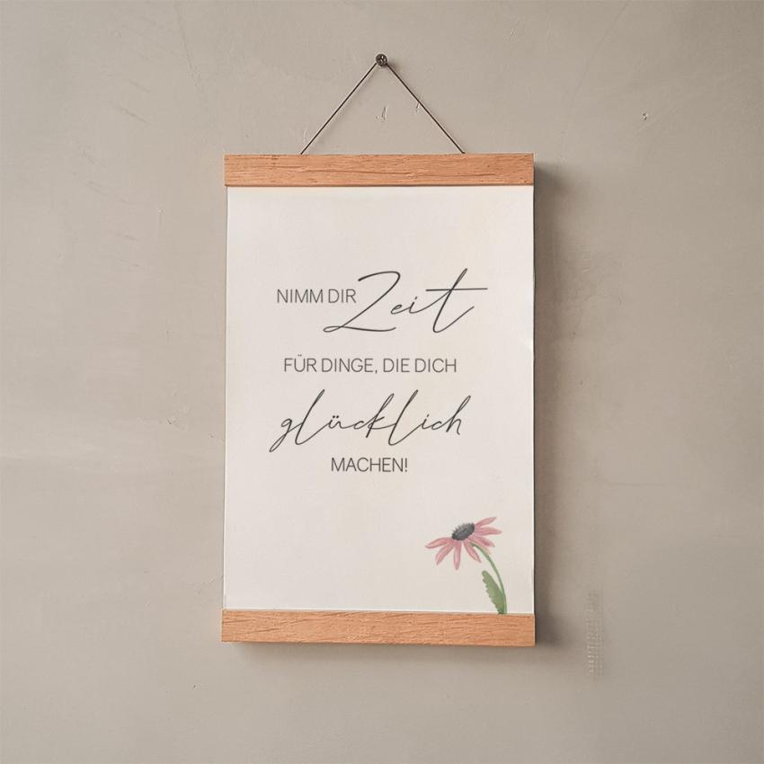 Spruchposter "Zeit für Dinge" | Geschenkidee | Personalisiert  | individuelles Bild | Wanddeko