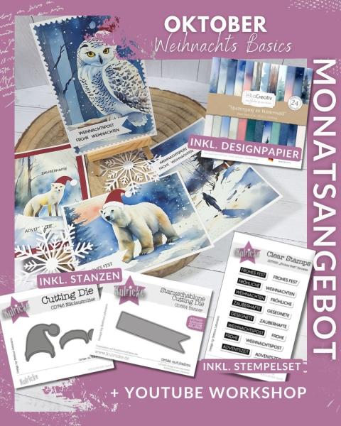 Kulricke Bundle "Weihnachts Basics" inkl. Stanze, Stempel und Designpapier