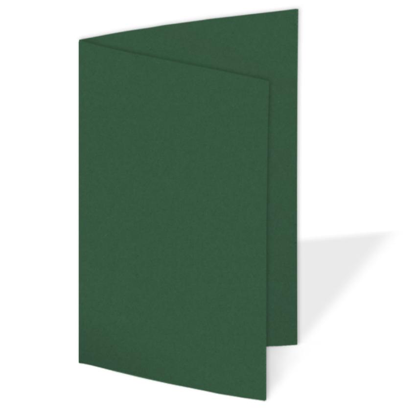 Doppelkarte - Faltkarte blanko 225g/m² DIN A6 in waldgrün