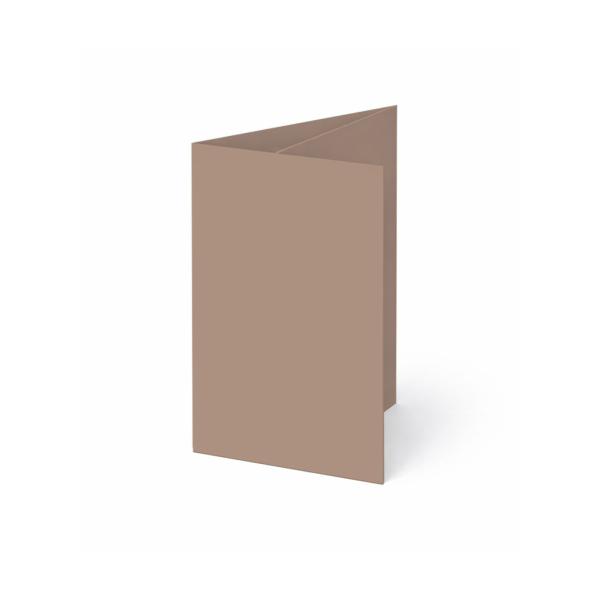 Trippelkarte - Leporello 220g/m² DIN A6 3-Fach in taupe