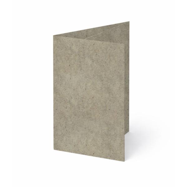 Trippelkarte - Leporello 250g/m² DIN B6 3-Fach in recycling silphie