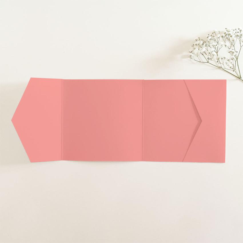 Pocketfold-Karte Quer-Format quadratisch (15x15) Premium-Karton "Flamingo" Basic Line