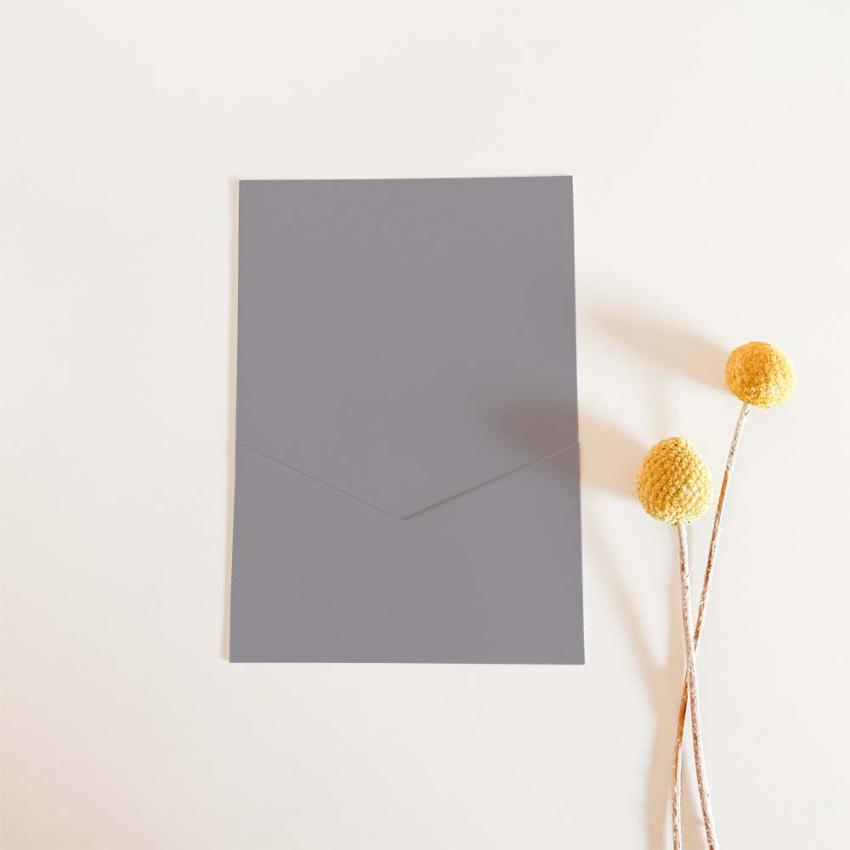 Simple-Pocket-Karte B6 Premium-Karton "Schiefergrau"