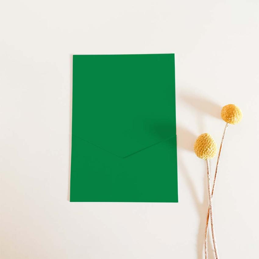 Simple-Pocket-Karte B6 Premium-Karton "Weihnachtsgrün"