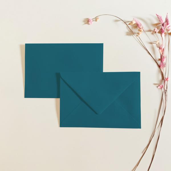 Briefumschläge - Briefhüllen in tiefseeblau, DIN B6 120g/m² oF, Nassklebung