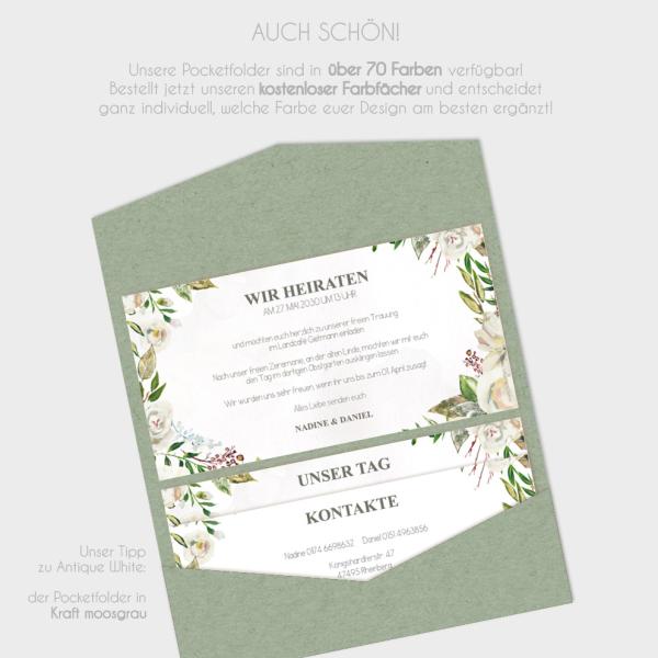 Einlegekarte "Antique White" 19,5x8